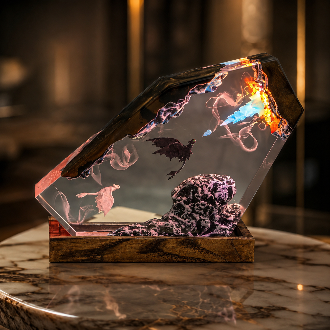 Moonfury — Night Dragon Resin Lamp