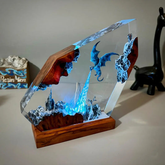Ice Dragon Resin Creative Night Light