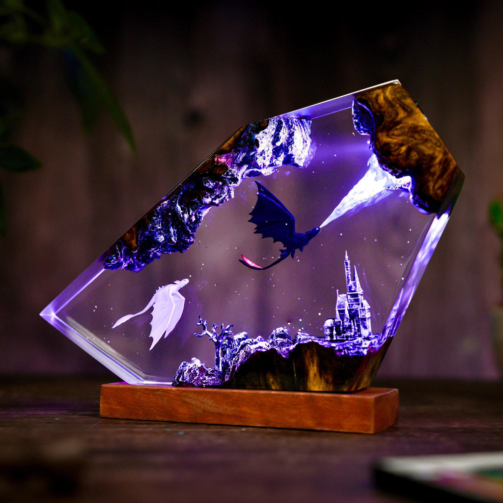 Stargazer — Dragon Duo Resin Lamp