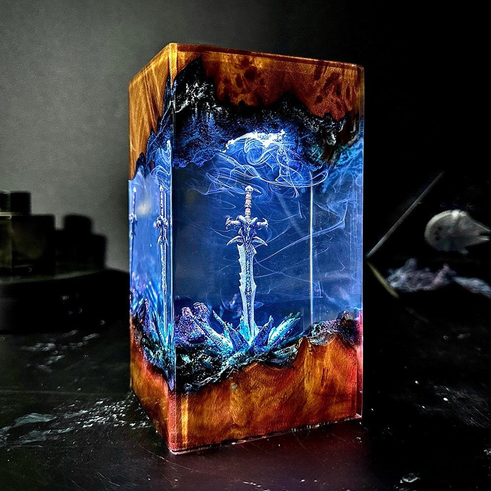 Runeblade — Enchanted Sword Resin Night Light