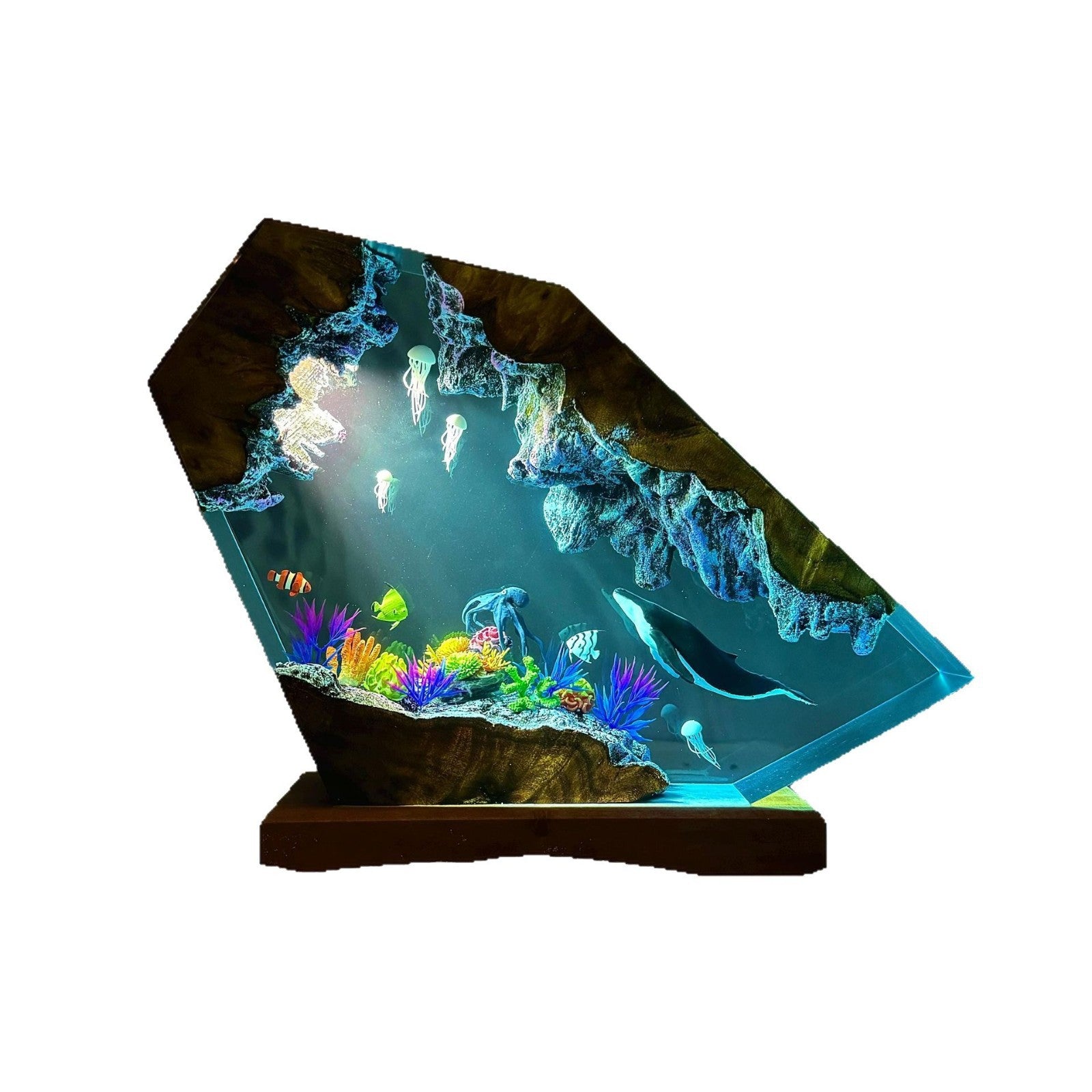 Mareluna — Whale & Jellyfish Resin Night Light
