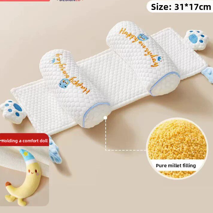 SereneRest Ergonomic Baby Head Shaping Pillow – Adjustable Support for Gentle Neck Alignment & Flat Head Prevention