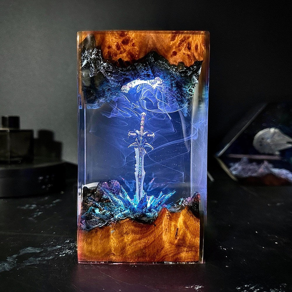 Runeblade — Enchanted Sword Resin Night Light