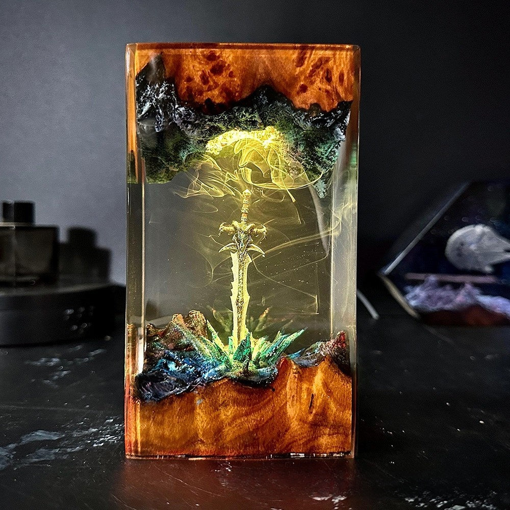 Runeblade — Enchanted Sword Resin Night Light