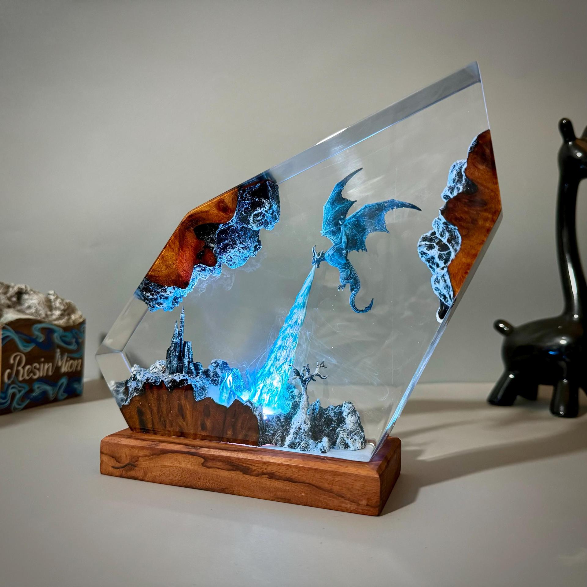 Frostwing — Ice Dragon Resin Night Light