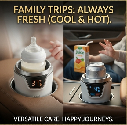 SmartDrive™ 2-in-1 Car Heating & Cooling Cup – Digital Temperature Display Beverage Warmer & Cooler