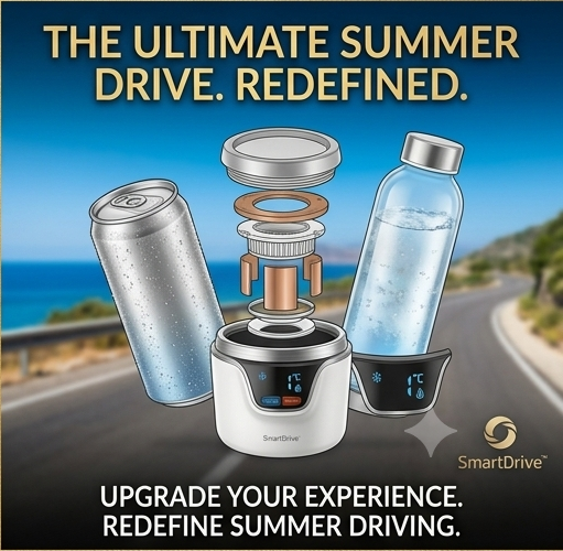 SmartDrive™ 2-in-1 Car Heating & Cooling Cup – Digital Temperature Display Beverage Warmer & Cooler