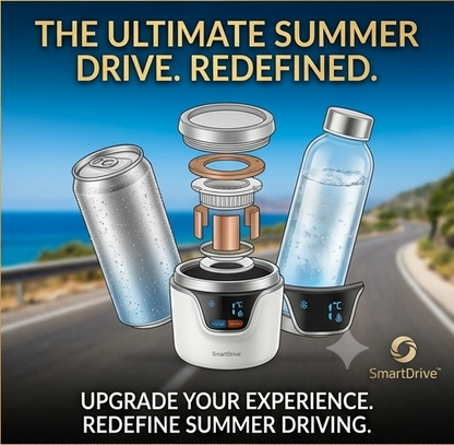 SmartDrive™ 2-in-1 Car Heating & Cooling Cup – Digital Temperature Display Beverage Warmer & Cooler