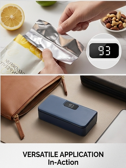 ElevateSeal™ Portable Smart Heat Sealer – Digital Precision Food & Snack Bag Resealer