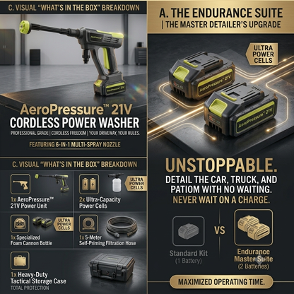AeroPressure™ 21V Pro – Cordless High-Pressure Detailing System
