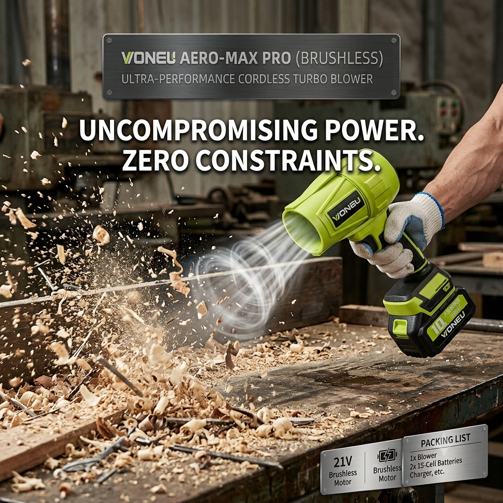 VortexDrive 21V Cordless Jet Blower – Professional Series | "Lithium Powered"
