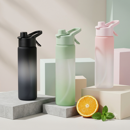 HydroMist – Dual-Action Luxury Sports Bottle & Cooling Facial Mist