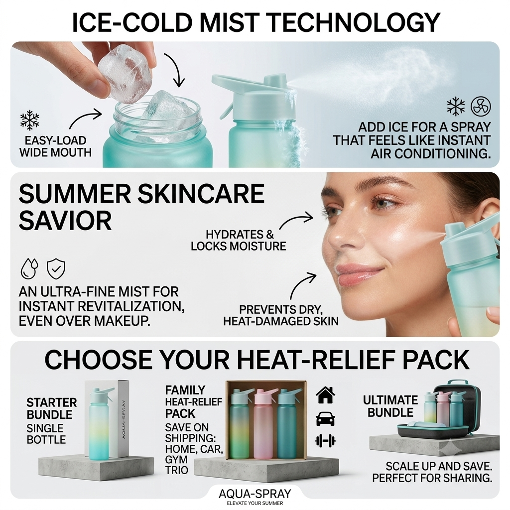 HydroMist – Dual-Action Luxury Sports Bottle & Cooling Facial Mist