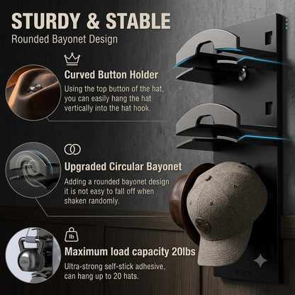 The Signature Cap Organizer: Sleek, Space-Saving Wall Storage System