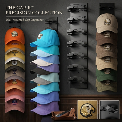 The Signature Cap Organizer: Sleek, Space-Saving Wall Storage System