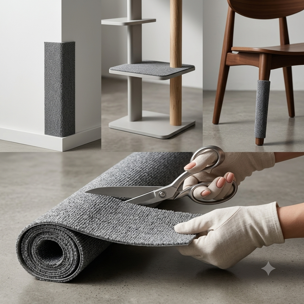 LuxeClaw™ Premium Self-Adhesive Cat Scratch Guard – Heavy-Duty, Trimmable Furniture Protection & Carpet Saver