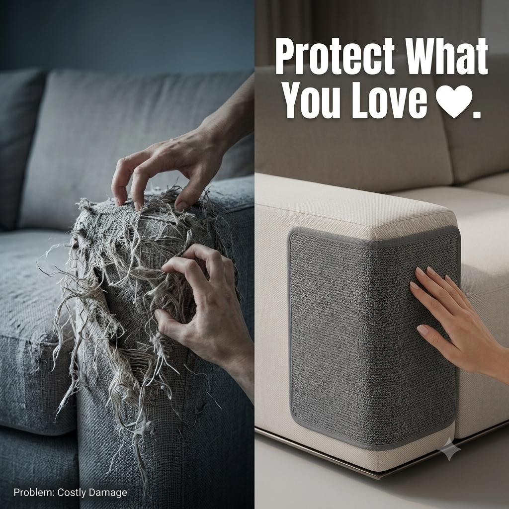 LuxeClaw™ Premium Self-Adhesive Cat Scratch Guard – Heavy-Duty, Trimmable Furniture Protection & Carpet Saver