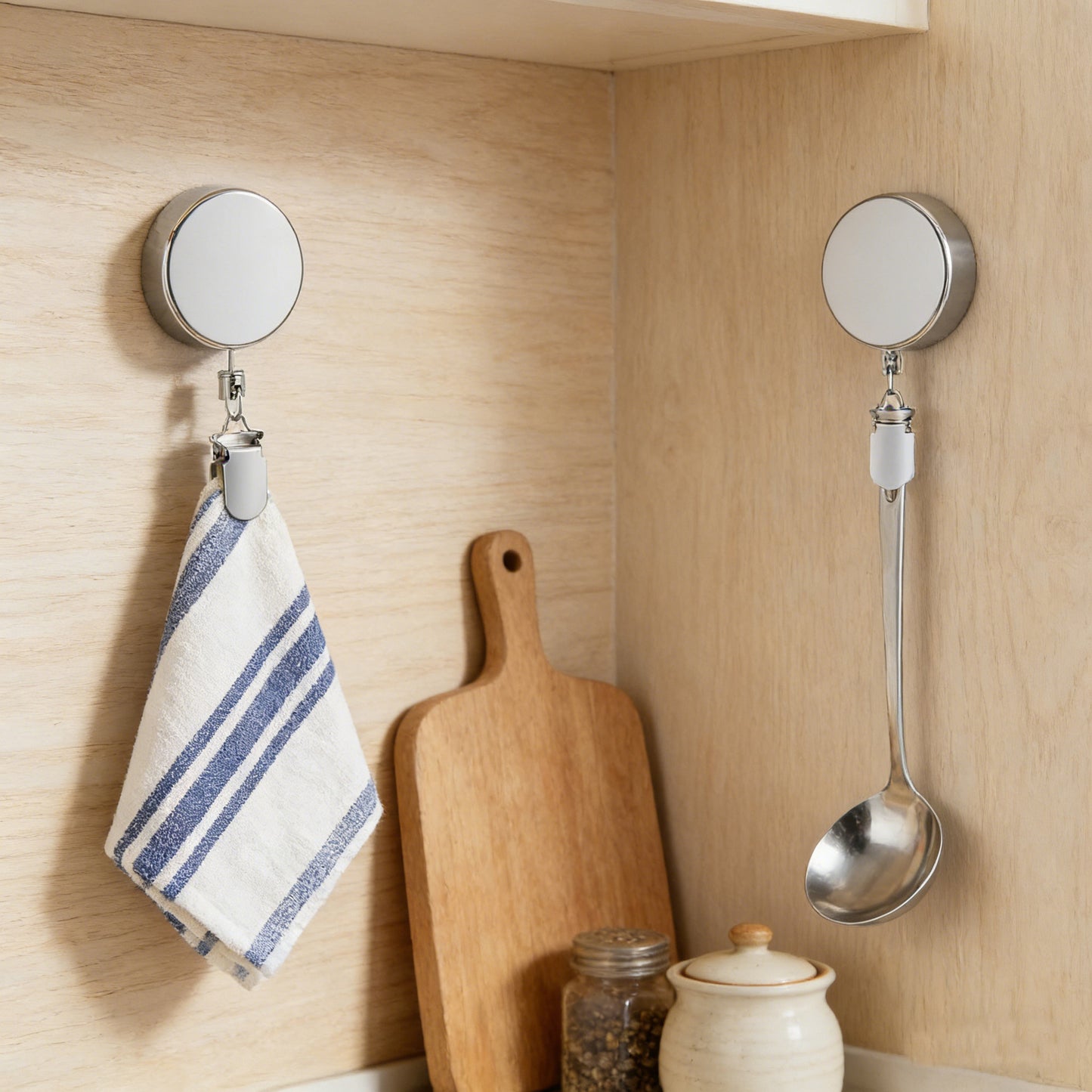OmniMount™ Premium Retractable Organiser | Punch-Free Minimalist Towel & Utility Holder