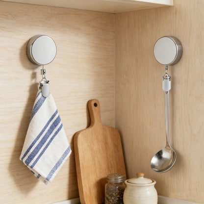 OmniMount™ Premium Retractable Organiser | Punch-Free Minimalist Towel & Utility Holder