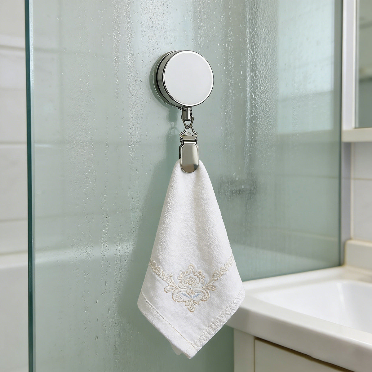 OmniMount™ Premium Retractable Organiser | Punch-Free Minimalist Towel & Utility Holder