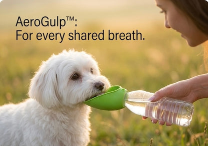 AeroGulp™ Portable Leaf Water Dispenser – Ultra-Light Silicone Pet Travel Bottle Cup