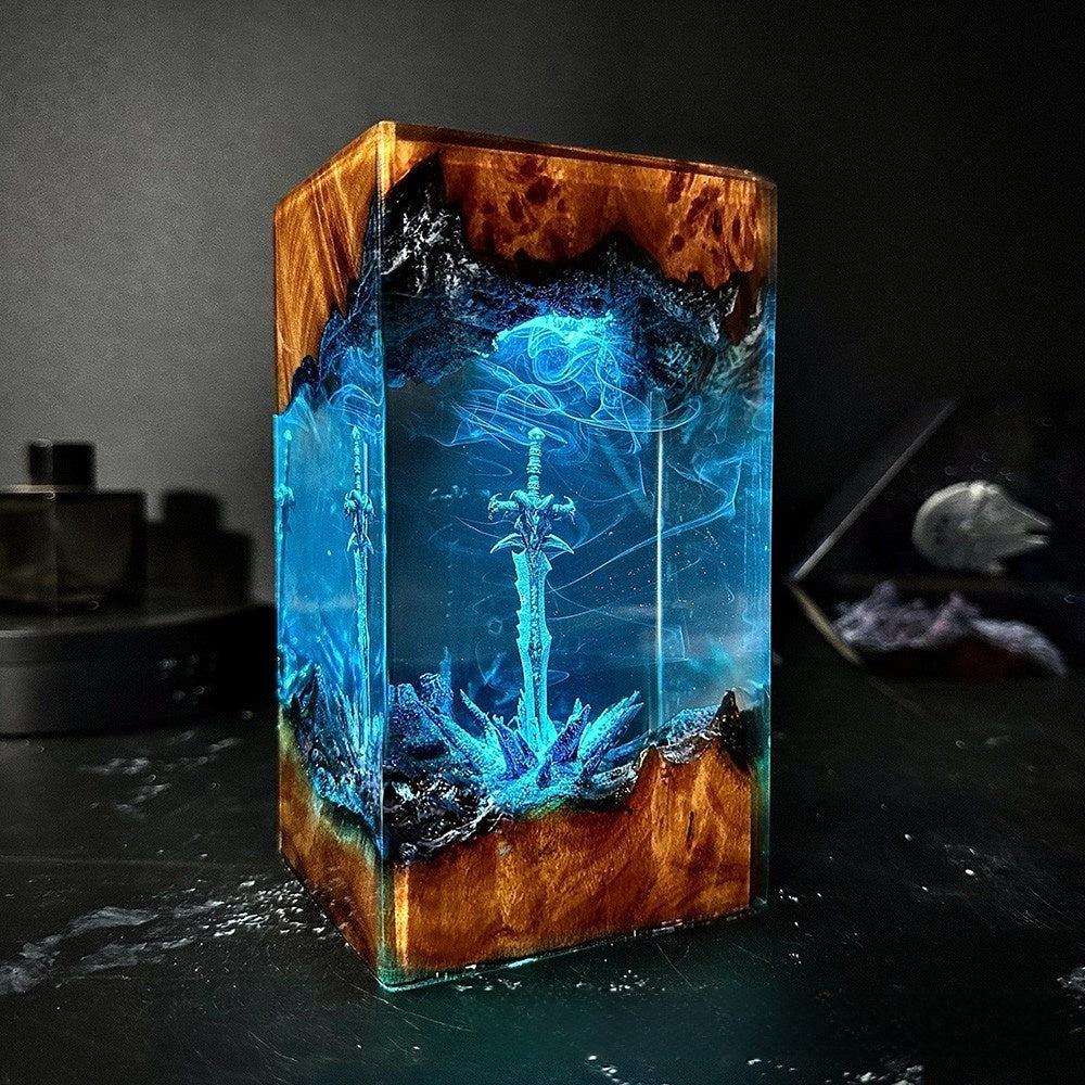 Runeblade — Enchanted Sword Resin Night Light
