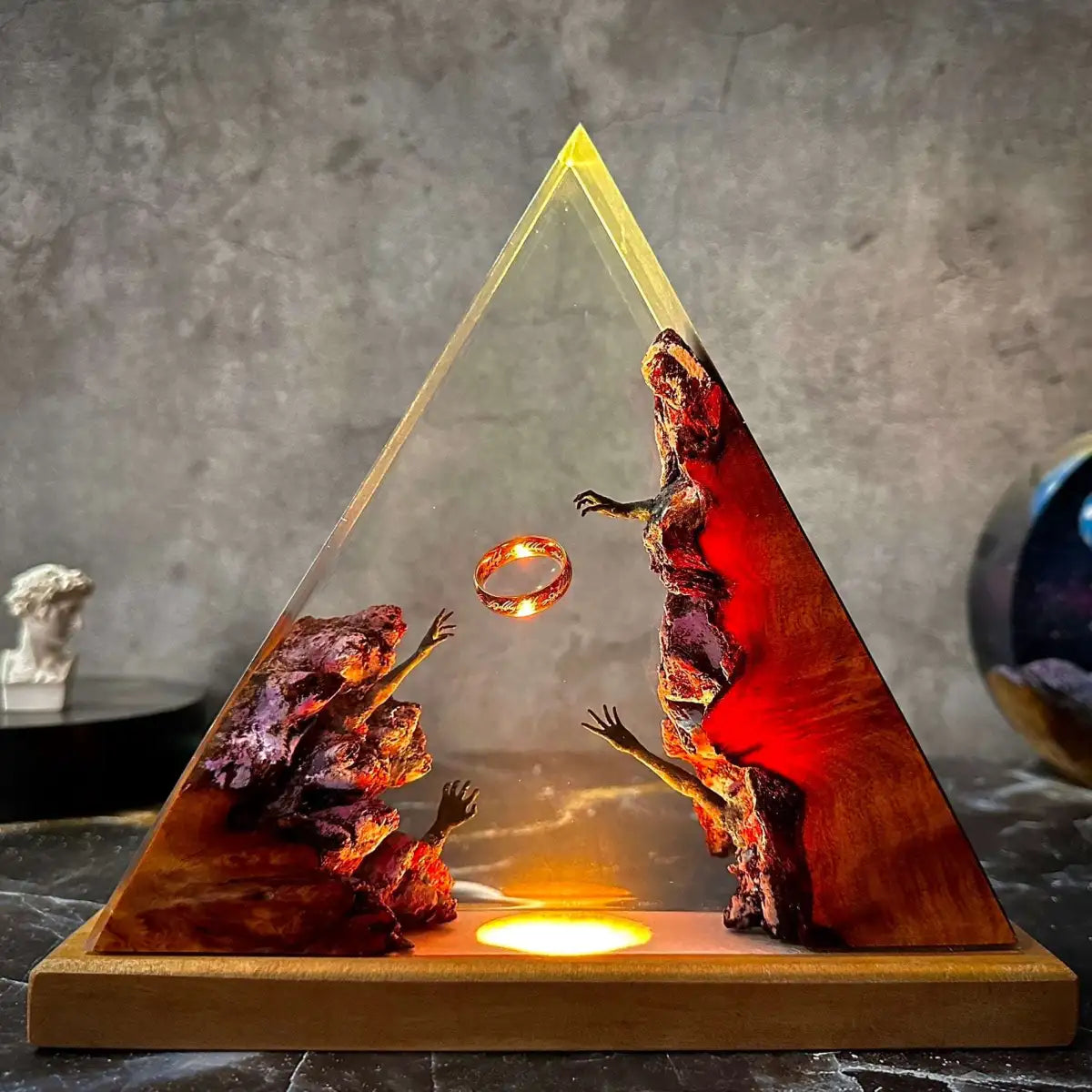 Epoxy Resin Wooden Night Light USB Lamp