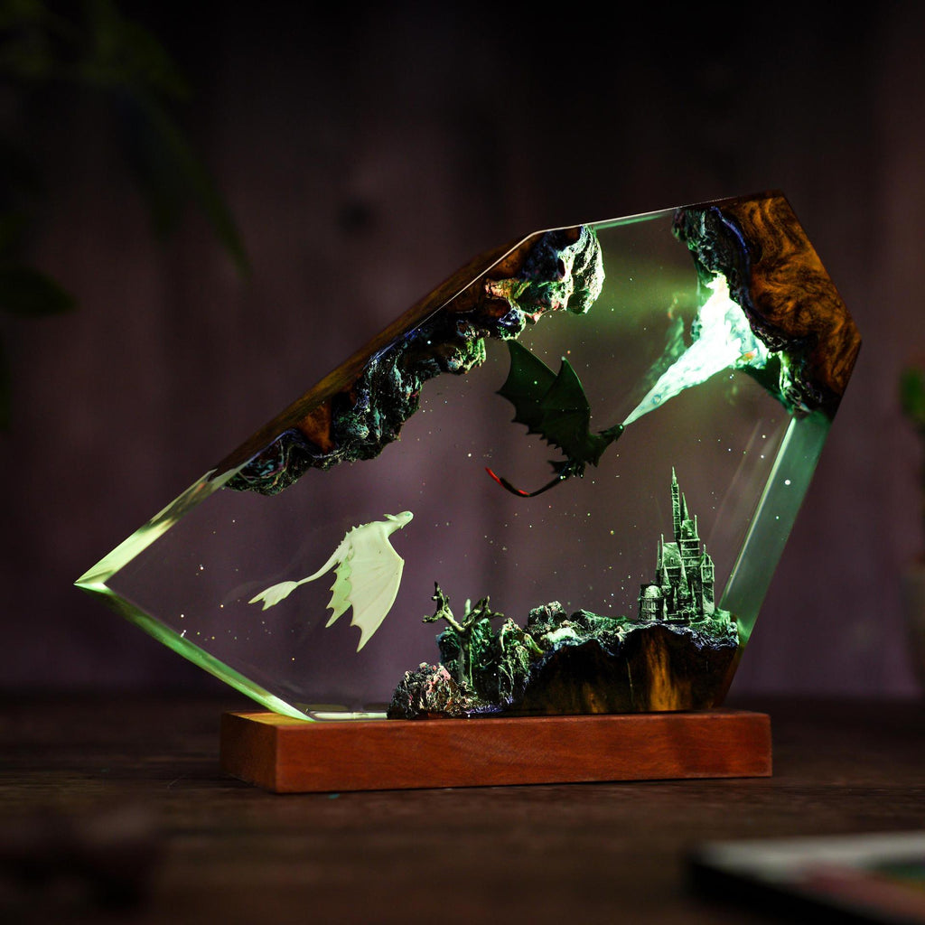 Stargazer — Dragon Duo Resin Lamp