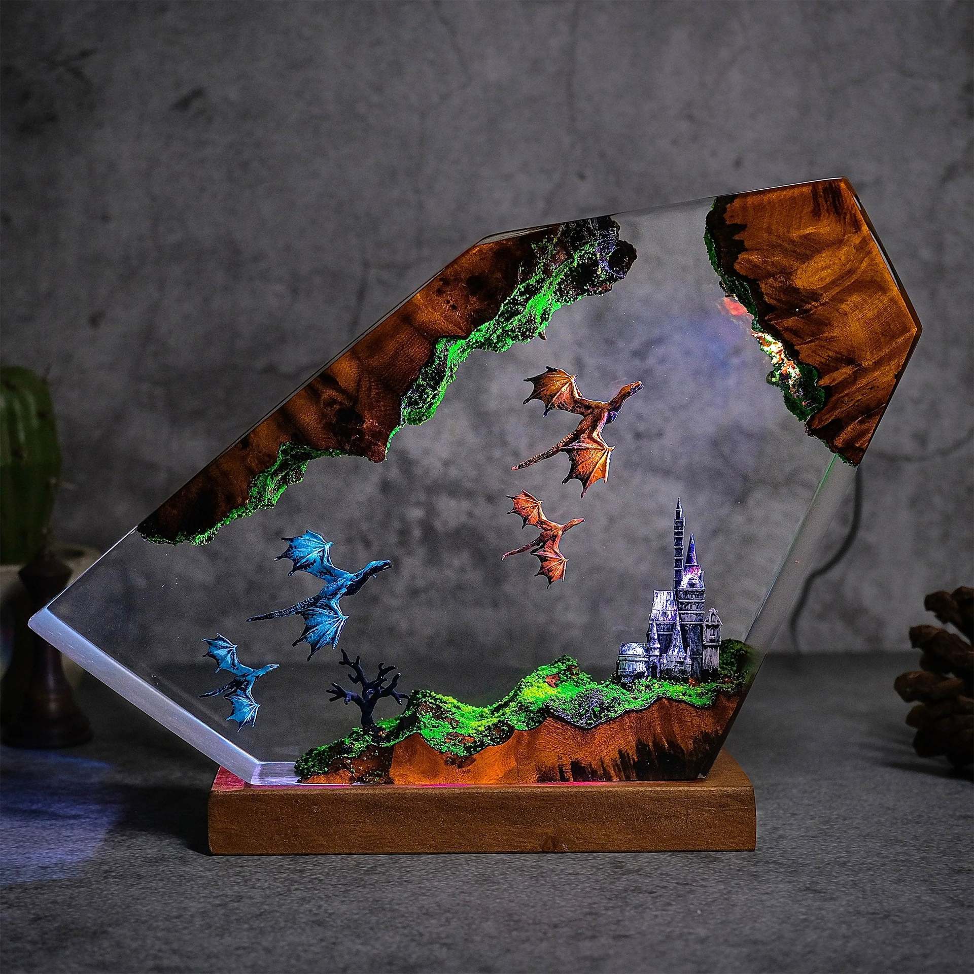 Citadel — Dragon Castle Resin Lamp