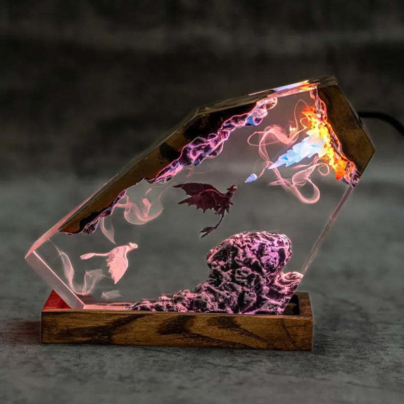 Moonfury — Night Dragon Resin Lamp